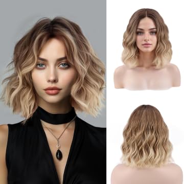 NOSTALGIA 14" Blonde Ombre Wavy Bob Wig | Shoulder Length