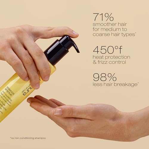shu uemura art of hair Essence Absolue Nourishing Cream - Protects Against Heat Damage and UV, Hydrates and Smooths, For All Hair Types, 5 Fl Oz