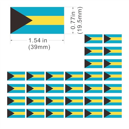 30 Bahamas Flag Temporary Tattoos for Fans & Sports Events