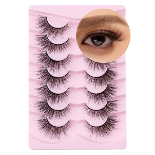Cat Eye False Eyelashes - Fluffy Mink Look Wispy Lashes