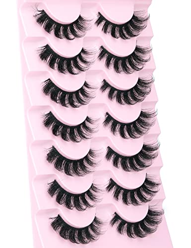 Mink Lashes Fluffy D Curl 17mm Natural Look 7 Pack
