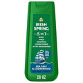 Irish Spring 5 in 1 Moisturizing Body Wash for Men, Shampoo, Conditioner, Body and Face Wash, and 24 Hour Deodorizer, Paraben-Free, Sea Salt & Cedarwood Scent, 20 fl oz, 4 Pack
