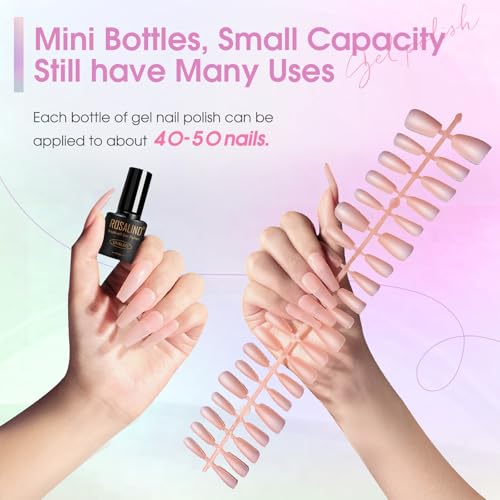 ROSALIND 30pc Pastel Gel Nail Polish Set with Top & Base Coats