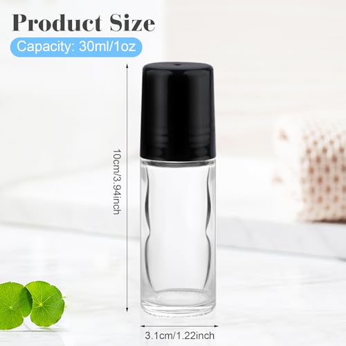 30ml Roll-On Bottles - 12 Pack Essential Oil Glass Bottles