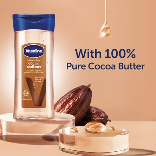 Vaseline Intensive Care Cocoa Radiant Body Gel Oil, 6.8 Ounce