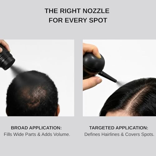 Hair Building Fibers with Spray Applicator - Thicker Hair Instantly