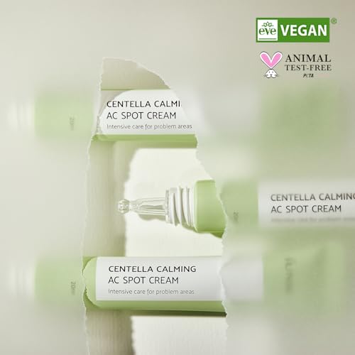 IUNIK 81% Concentrated Centella Calming Gel Acne Spot Cream w/AHA BHA PHA Salicylic Acid Niacinamide Tea Tree Oil-Free Blemish Pimple Lightweight for Adults & Teens .67 Oz Sensitive Acne-prone skin