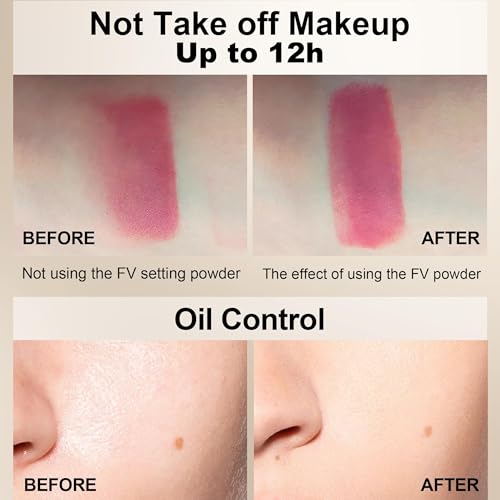 FV Translucent Powder Setting Powder, Lightweight & Oil-control, Long Lasting, Matte Finish, Talc-free Baking Powder Makeup, For Fair to Medium Skin Tones, 01 Translucent-Ivory