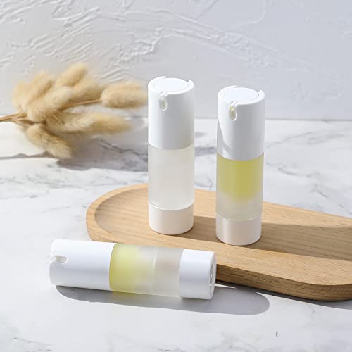 Airless Pump Bottles 30ml Travel Size, Pack of 6 Frosted