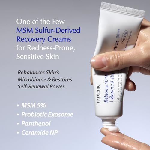 MSM Sulfur-Derived Redness Recovery Cream for Sensitive, Thin Skin ? Probiotic Exosome + Panthenol + Ceramide NP