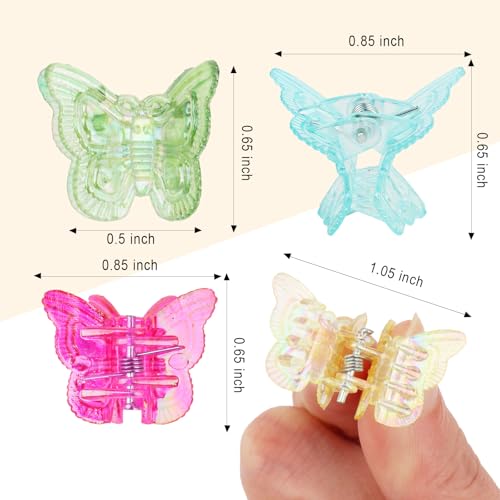 YISSION 60Pcs Mini Butterfly Hair Clips - Y2K Colorful Accessories