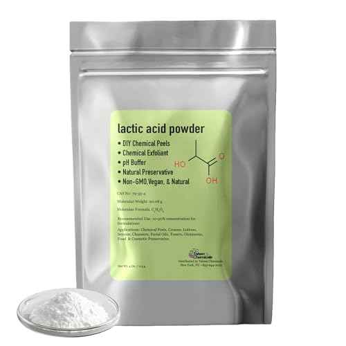 Lactic Acid Powder Lactic Acid Food and Cosmetics Grade DIY Lactic Acid Peel for Skin Moisturizing 4 Ounce (Pack of 1)