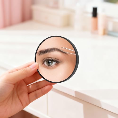 5X 10X Magnifying Mirror 4-Pack with Suction Cups