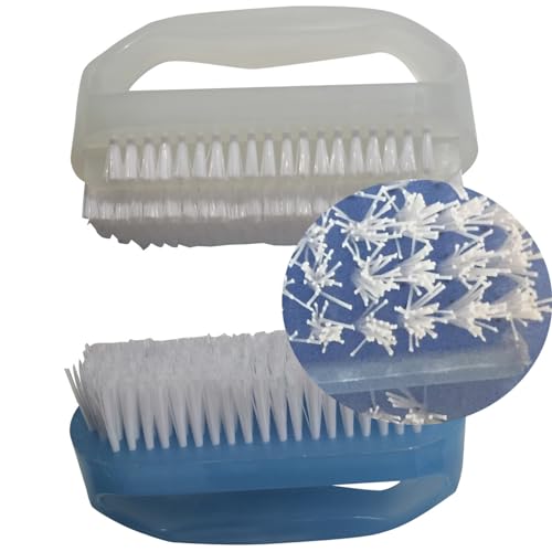 Nail Brush Set with Cuticle Cleaner - Soft Nylon Bristles, Pack of 2