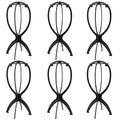 DANSEE 6-Pack Short Wig Stand 14.2" Portable Wig Holder