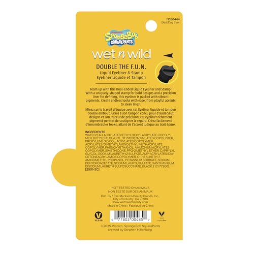 wet n wild SpongeBob Dual-Ended Liquid Eyeliner & Stamp