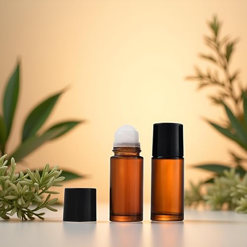 30ml Clear Glass Essential Oil Roller Bottles - 2 Pack