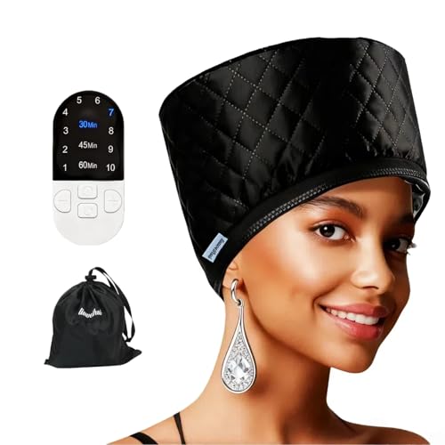 Hair Steamer Cap for Natural Hair - 10-Speed Temperature Control