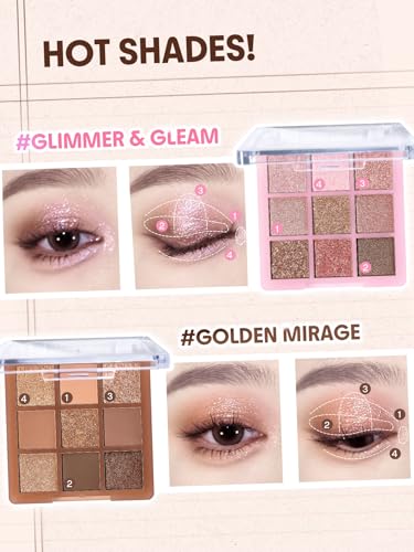 SHEGLAM 9-Color Eyeshadow Palette - Matte & Shimmer