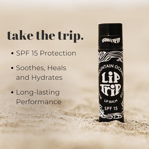 Mountain Ocean The Original Skin Trip SPF 15 Lip Balm, .17 Oz Tube (Pack of 12), Maximum Protection, Hydrating Lip Moisturizer, with Lanolin, Beeswax & Coconut Oil (New Look, Same Formula)
