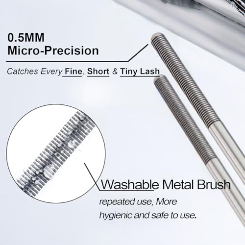 Okerker Black Washable Metal Mascara Wand - Waterproof Lengthening Formula