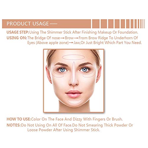 Magical Halo Stick, Magical Halo Highlighter Stick Powder Highlighting Brightening Makeup Cosmetic(01#)