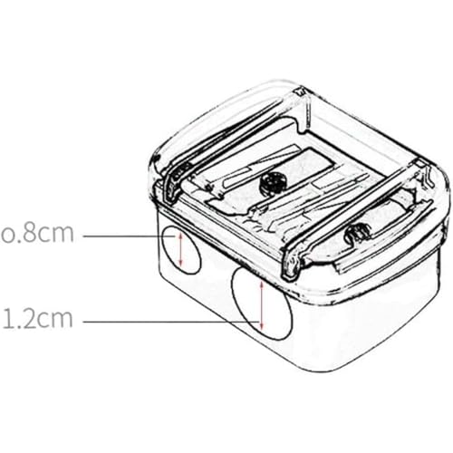 Zenarao Dual Hole Eyeliner & Makeup Pencil Sharpener - Compact Design