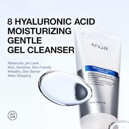 ANUA Moisturizing Gel Cleanser - Hydrating Face Wash, 5.07 fl oz