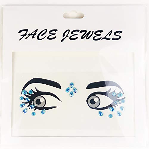 Mermaid Tear Face Gems Rhinestone Tattoo Stickers 3-Pack