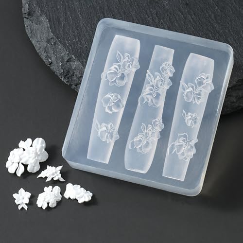 3D Flower Silicone Nail Molds for DIY Nail Art Charms