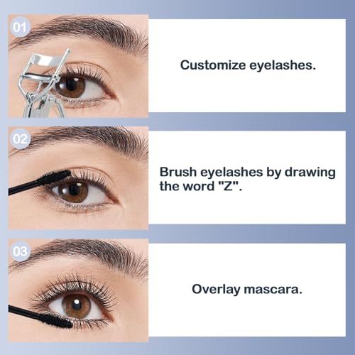 Eyes On Me Waterproof Volumizing Mascara ? Long-Lasting Curl & Lift, Smudge-Proof, Conditioning Formula with Panthenol & Vitamin E, Precision Tapered Silicone Brush, Jet Black