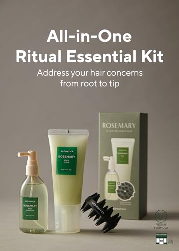 AROMATICA Rosemary Scalp Care Gift Set with Massager