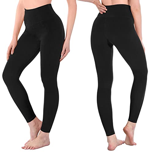 SINOPHANT High Waisted Leggings for Women - Full Length Capri Buttery Soft Yoga Pants for Workout Athletic(Black Printing,S-M)