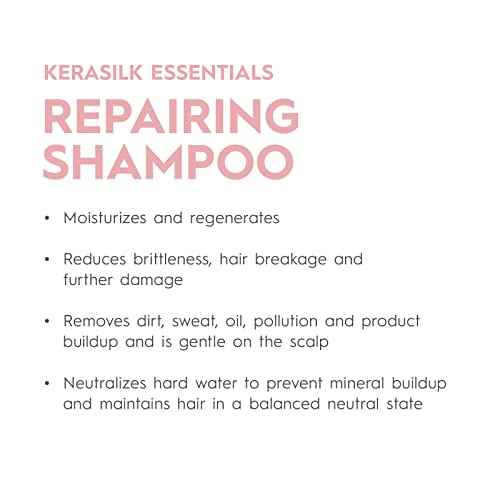 KERASILK Repairing Shampoo |Deeply Nourishes & Moisturizes | Reduces Breakage & Prevents Further Damage | For Dry, Stressed & Damaged Hair | Ideal For Various Hair Types & Textures | 250ml