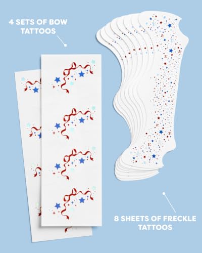 xo, Fetti Fourth of July Freckle Tattoos - 16 Pc