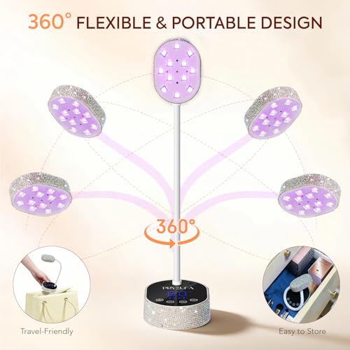 36W UV LED Nail Lamp – Cordless Gel X Curing Light with Gooseneck