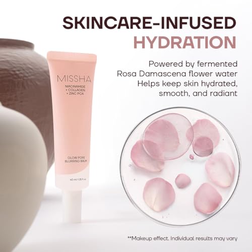 MISSHA Glow Pore Blurring Balm Primer - Hydrating Makeup Base 1.35 oz