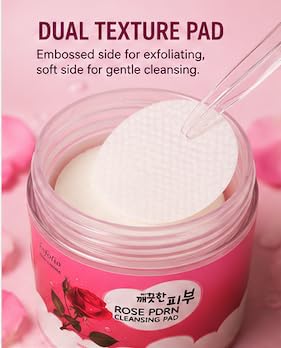 Esfolio PDRN Rose Cleansing Pads 60 Count Korean Skincare