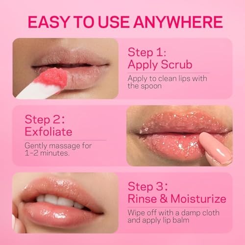 Watermelon Guava Lip Scrub – Sugar Exfoliator for Dry Lips, 30g