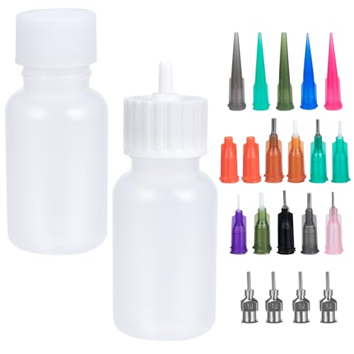 Jagua Henna Applicator Bottles Kit with 16 Tips