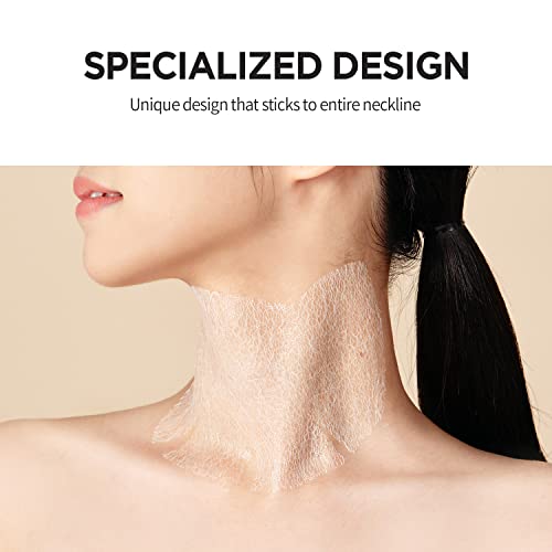 MEDITHERAPY Wrinkle-fit Neck Mask & Wrinkle-fit Face Mask + Facial Roller - Neck Wrinkle Patches, Neck Firming and Tightening Korean Deep Collagen Mask - Mesh Sheet Mask for Lifting Sagging Skin