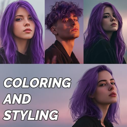SOVONCARE Purple Hair Color Wax 4.23 oz - Temporary Hair Dye for Men & Women, Easy Washable Styling