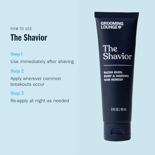 Grooming Lounge the Shavior Post Shave Remedy - Calms Inflammation and Irritation - Prevents and Eliminates Ingrown Hair - Effective Spot Treatment - No Paraben and Sulfate - Cruelty Free - 3 oz