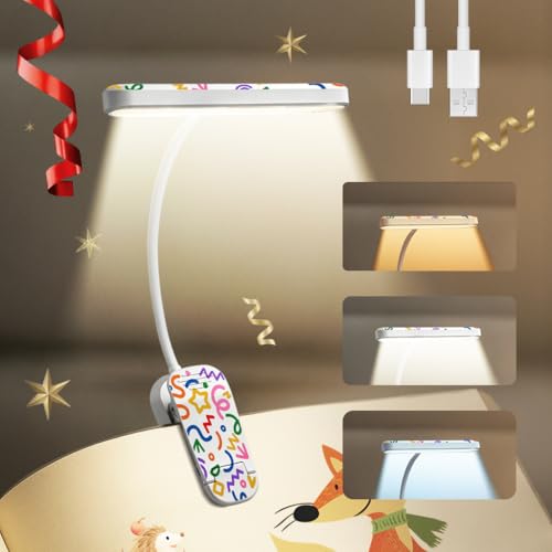 Rechargeable Book Light 25 LEDs – 3 Colors, Dimmable, Eye Care
