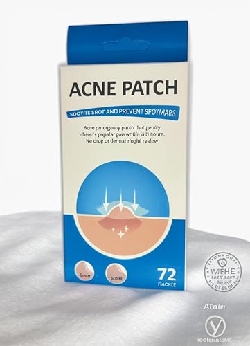 Hydrocolloid Acne Patches, 72 Count – Invisible Pimple Stickers