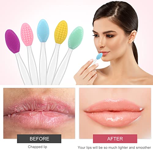 Facial Cleansing & Lip Scrub Brush Set - Silicone Face Mask & Lip Exfoliator