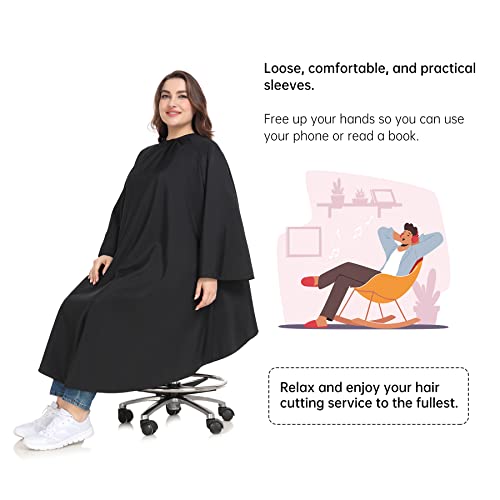 Professional Barber Cape with Sleeves & Water Repellent