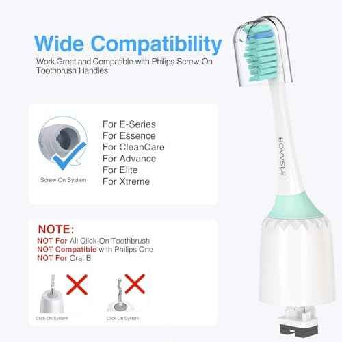Replacement Toothbrush Heads for Philips Sonicare Replacement Heads E-Series, Essence, Xtreme, Electric Replacement Brush Head for Phillips Sonicare, for Philips Sonic Care Toothbrush,6 Pcs