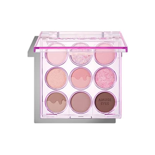 Amuse SEOUL Eye Color Palette 02 COOL ROSE | rose tones | Soft shading, makeup variety of textures, sensuous, vibrant layering, cruelty-free, eco-friendly, vegan, korean