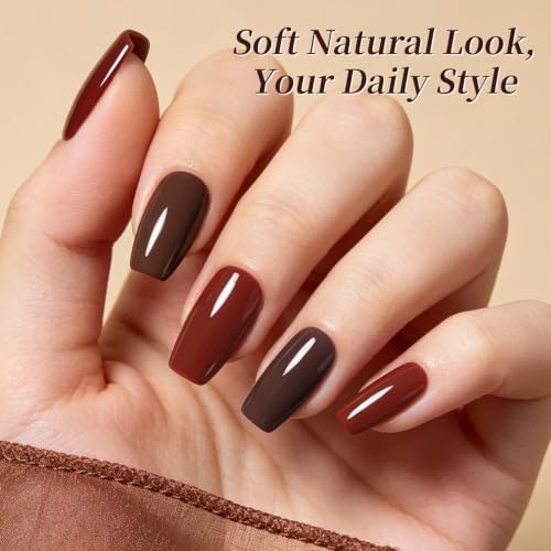 Born Pretty Fall & Winter Gel Nail Polish Set - 6 Earth Tone Colors